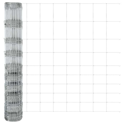 Grundfikseret svejset trådgærde 50 x 1,2 m Sølv Mesh