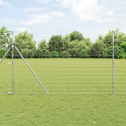 Grundfikseret svejset trådgærde 50 x 1,5 m Sølv Mesh