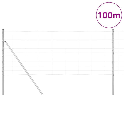 Grundfikseret svejset trådgærde 100 x 1 m Sølv Mesh