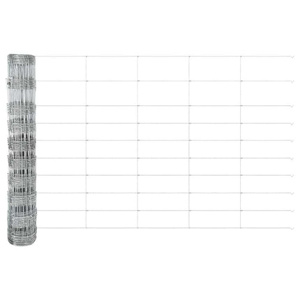 Svejset trådhegn med spidser 25 x 1 m Galvaniseret stål Sølv