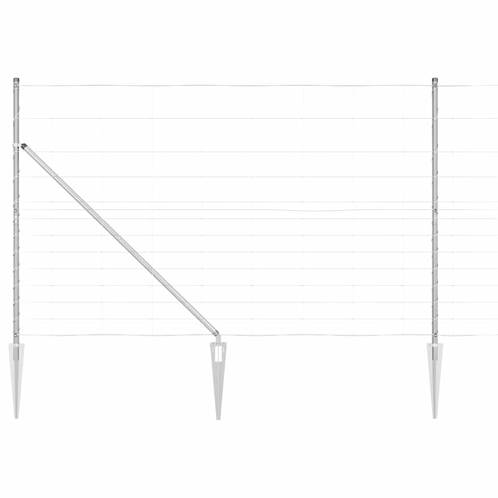 Svejset trådhegn med spidser 25 x 1,5 m (B x H)