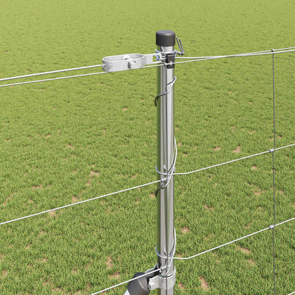 Svejset trådhegn med spidser 25 x 1,5 m Sølv Mesh