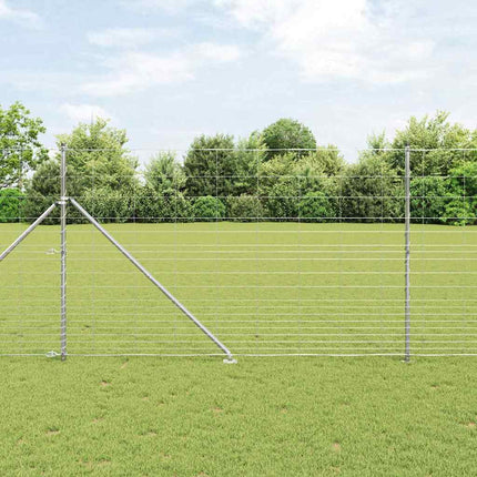 Svejset trådhegn med spidser 25 x 1,5 m Sølv Mesh