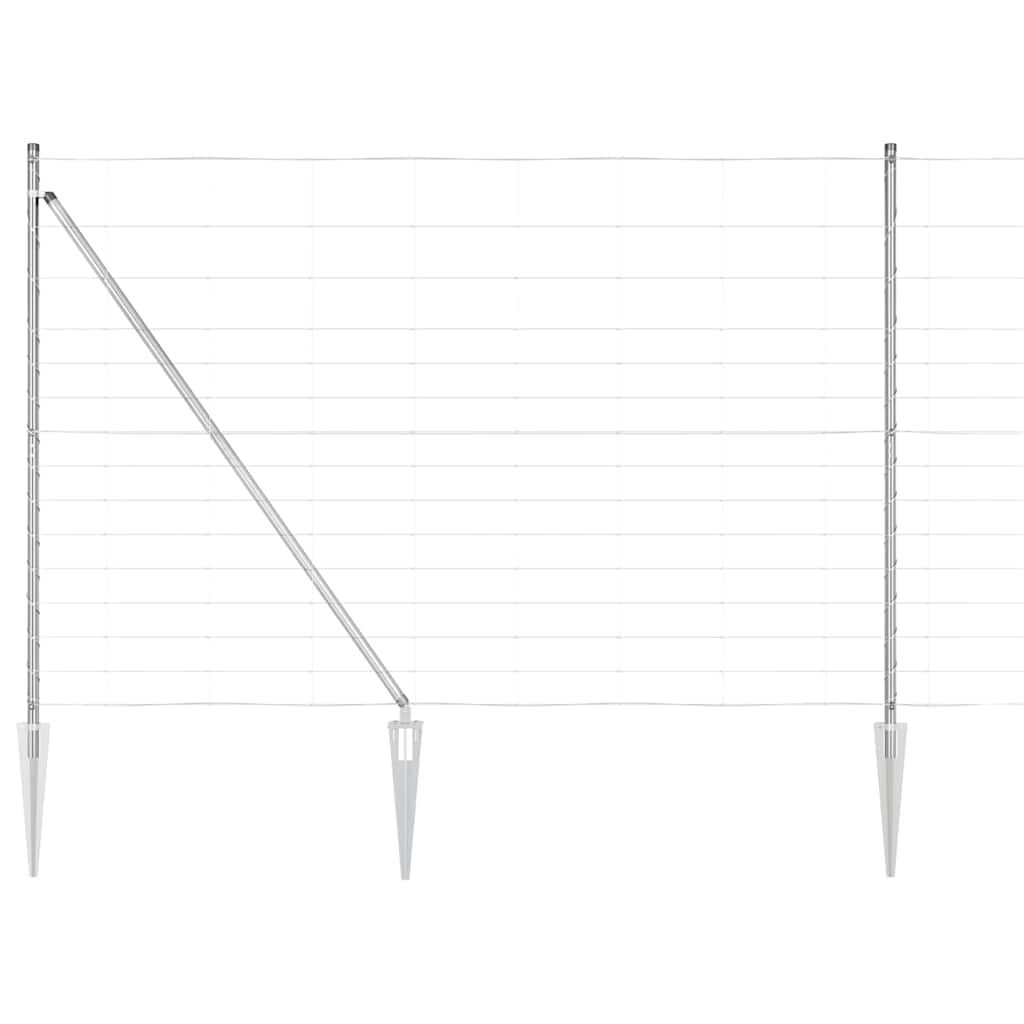 Svejset trådhegn med spidser 25 x 1,6 m (B x H)