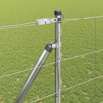 Svejset trådhegn med spidser 25 x 1,6 m Sølv Mesh