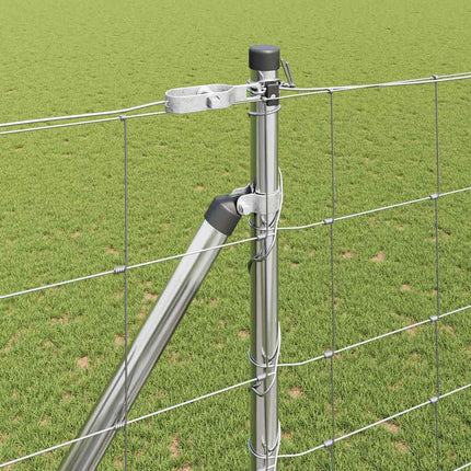 Svejset trådhegn med spidser 25 x 1,6 m Sølv Mesh