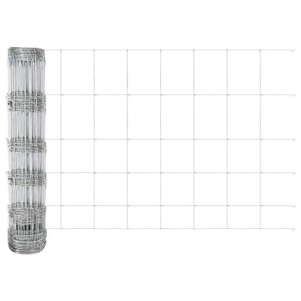 Svejset trådhegn med spidser 50 x 0,8 m Galvaniseret stål Sølv