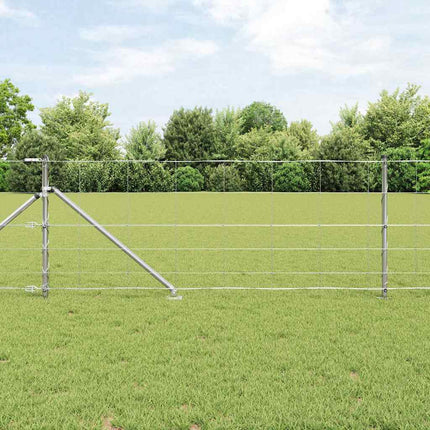 Svejset trådhegn med spidser 50 x 0,8 m Galvaniseret stål Sølv