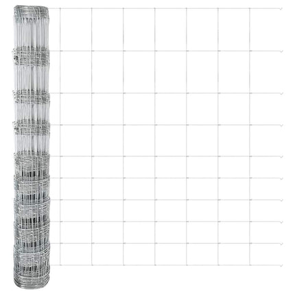 Svejset trådhegn med spidser 50 x 1,2 m Sølv Mesh