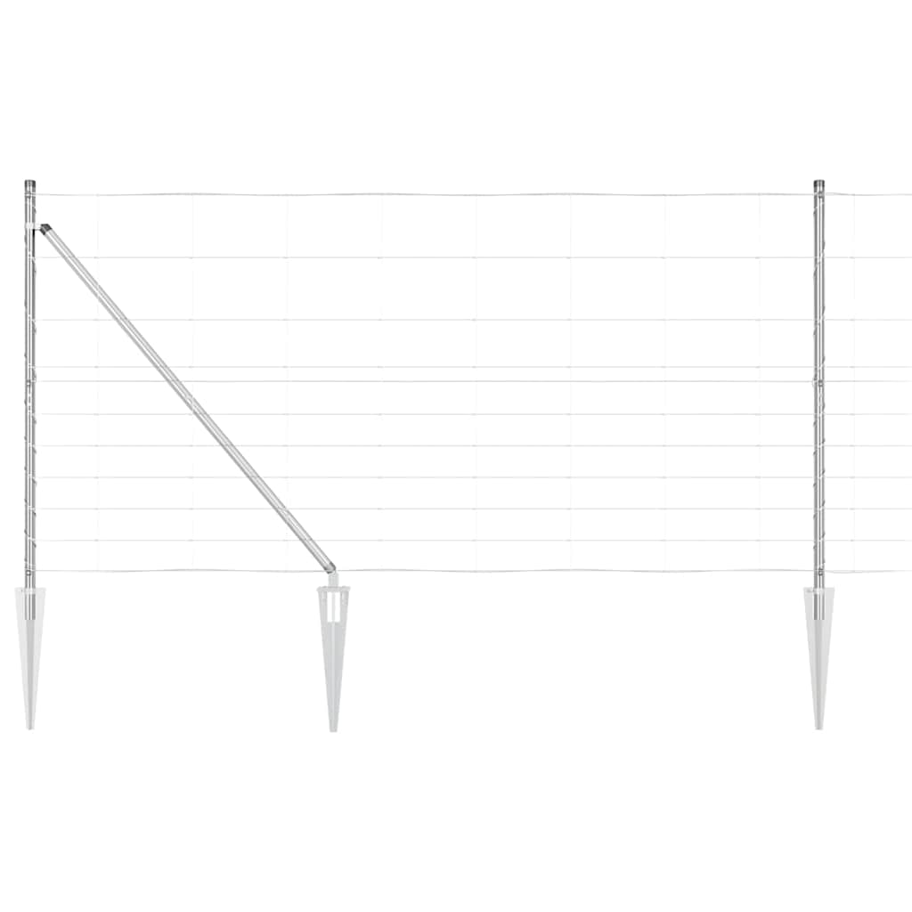 Svejset trådhegn med spidser 50 x 1,2 m (B x H)