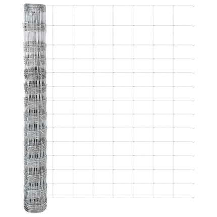 Svejset trådhegn med spidser 50 x 1,2 m Sølv Mesh
