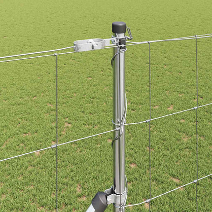 Svejset trådhegn med spidser 50 x 1,5 m Sølv Mesh