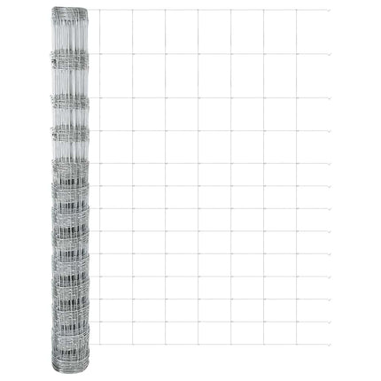 Svejset trådhegn med spidser 50 x 1,5 m Sølv Mesh