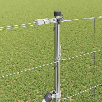 Svejset trådhegn med spidser 50 x 1,5 m Sølv Mesh