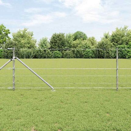 Svejset trådhegn med spidser 100 x 0,8 m Sølv Mesh