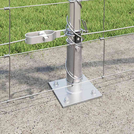 Svejset Trådhegn med Betonsokkel 25 x 0,8 m Sølv Mesh