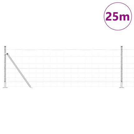 Svejset Trådhegn med Betonsokkel 25 x 0,8 m Sølv Mesh