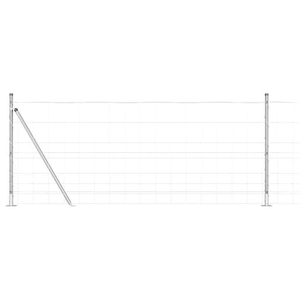 Svejset Trådhegn med Betonsokkel 25 x 1 m Sølv Mesh