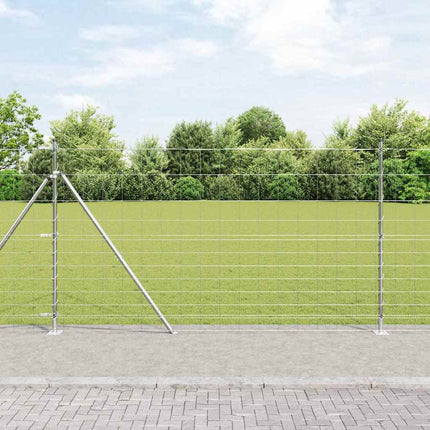 Svejset Trådhegn med Betonsokkel 25 x 1,4 m Sølv Mesh