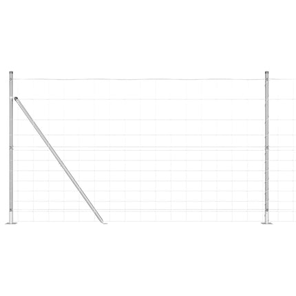 Svejset Trådhegn med Betonsokkel 25 x 1,4 m Sølv Mesh