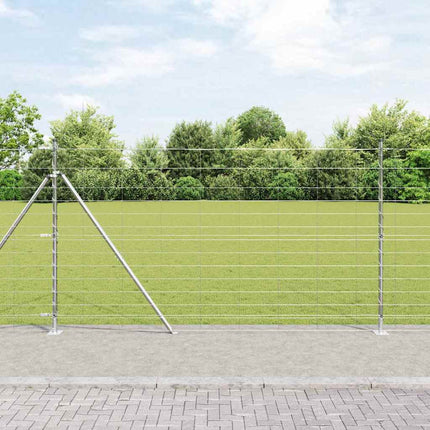 Svejset Trådhegn med Betonsokkel 25 x 1,4 m Sølv Mesh