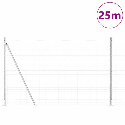 Svejset Trådhegn med Betonsokkel 25 x 1,5 m Sølv Mesh