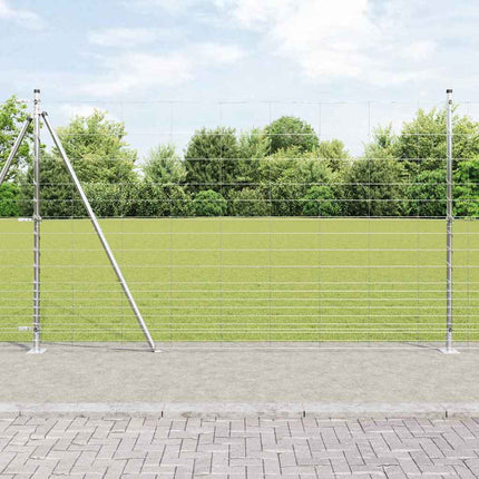 Svejset Trådhegn med Betonsokkel 25 x 1,5 m Sølv Mesh
