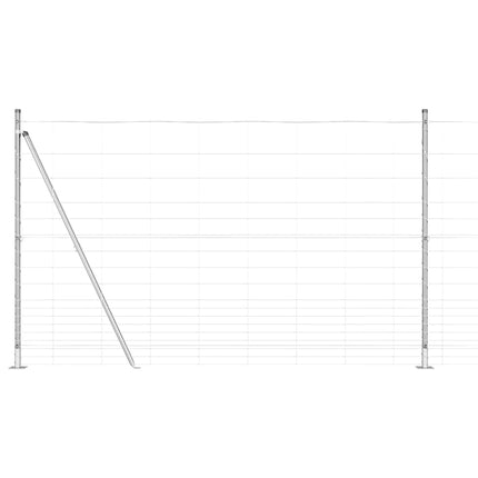 Svejset Trådhegn med Betonsokkel 25 x 1,5 m Sølv Mesh