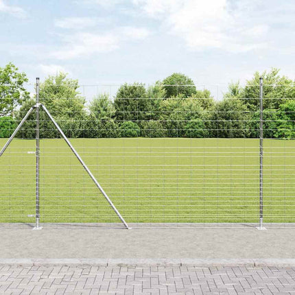 Svejset Trådhegn med Betonsokkel 25 x 1,6 m Galvaniseret stål