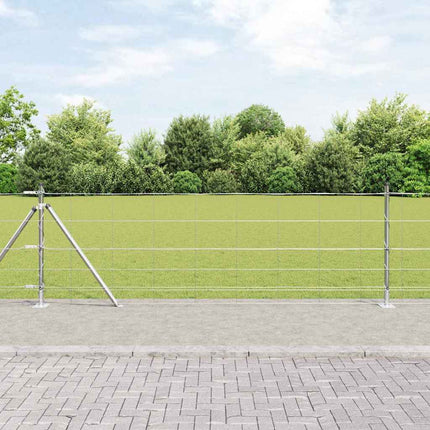 Svejset Trådhegn med Betonsokkel 50 x 0,8 m Sølv Mesh