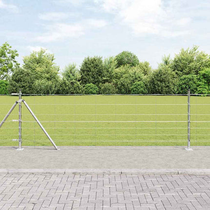 Svejset Trådhegn med Betonsokkel 50 x 0,8 m Sølv Mesh