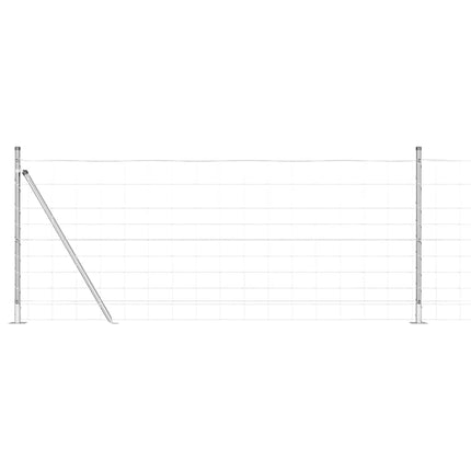 Svejset Trådhegn med Betonbund 50 x 1 m Sølv Mesh