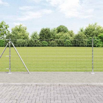Svejset Trådhegn med Betonsokkel 50 x 1 m Sølv Mesh