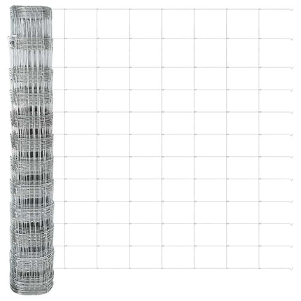 Svejset Trådhegn med Betonsokkel 50 x 1,2 m Sølv Mesh