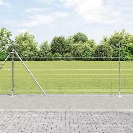 Svejset Trådhegn med Betonsokkel 50 x 1,2 m Sølv Mesh