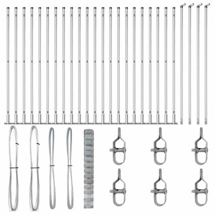 Svejset Trådhegn med Betonsokkel 50 x 1,4 m Galvaniseret stål