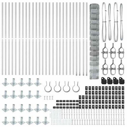 Svejset Trådhegn med Betonsokkel 50 x 1,4 m Galvaniseret stål