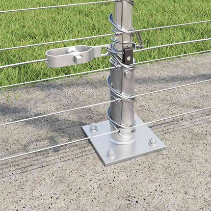 Svejset Trådhegn med Betonsokkel 50 x 1,5 m Sølv Mesh