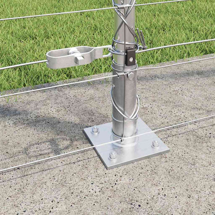 Svejset Trådhegn med Betonsokkel 50 x 1,6 m Sølv Mesh