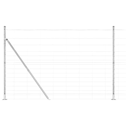 Svejset Trådhegn med Betonsokkel 50 x 1,6 m Sølv Mesh