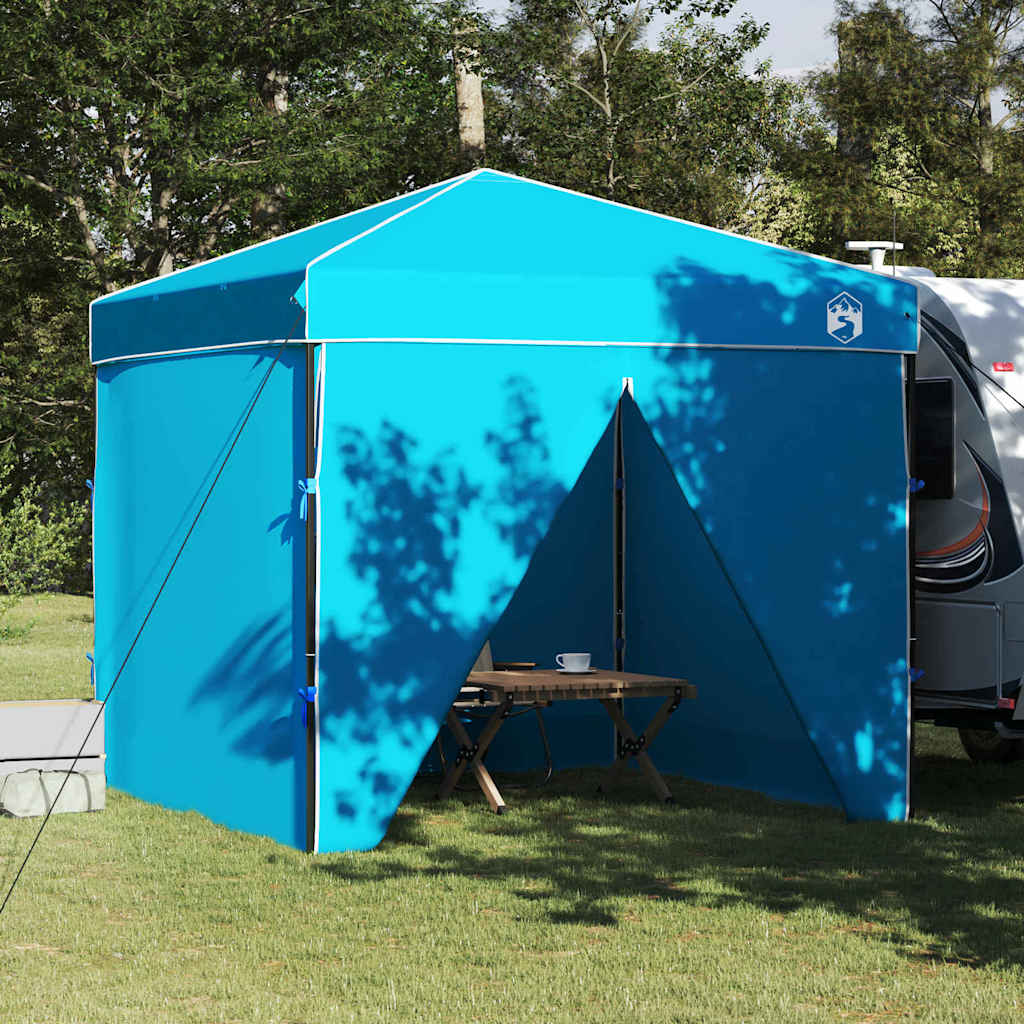 Pop-up canopy telt - blå 243 × 243 × 251 cm i stof