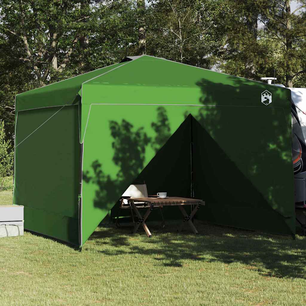 Pop-up canopy telt - grøn 290 × 290 × 251 cm i stof