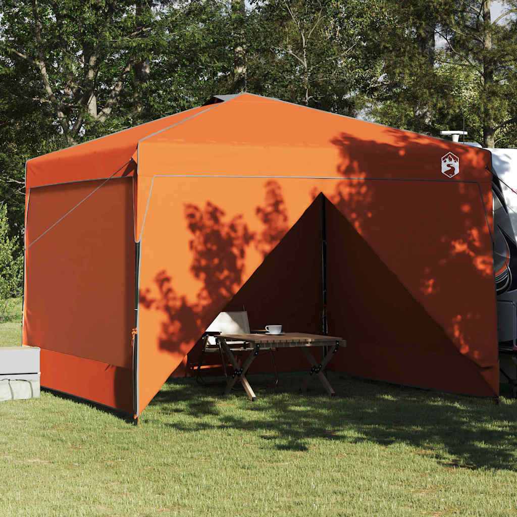 Pop-up festtelt - orange stof 290 × 290 × 251 cm