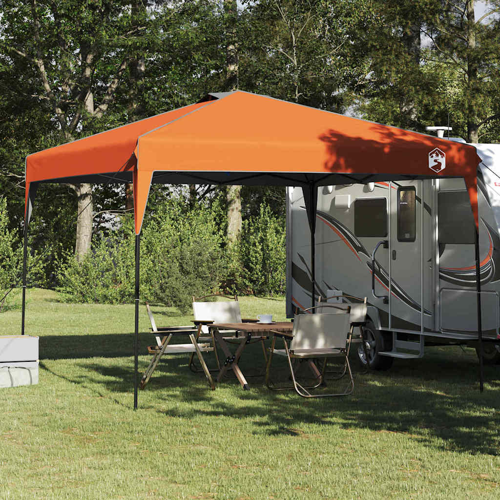 Pop-up festtelt - orange 290 × 290 × 251 cm i stof