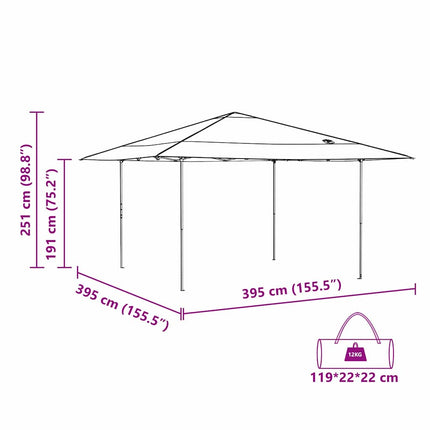 Canopy Tent 395 x 395 x 251 cm Blå Stof