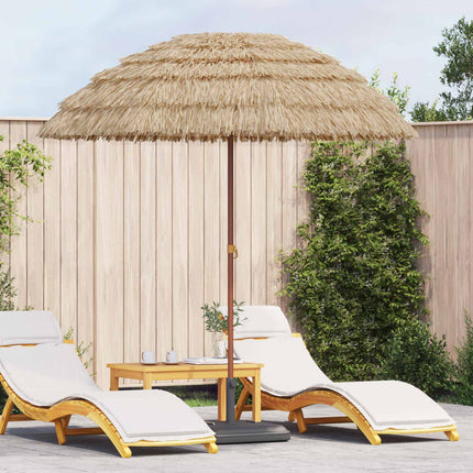 Strand Parasol 205 x 205 x 210 cm Polyester og Stål Naturfarvet
