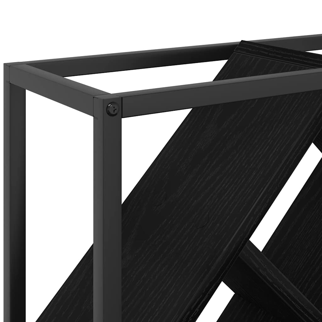 Vinfad Sort eg 51 x 18 x 52,5 cm Konstrueret træ