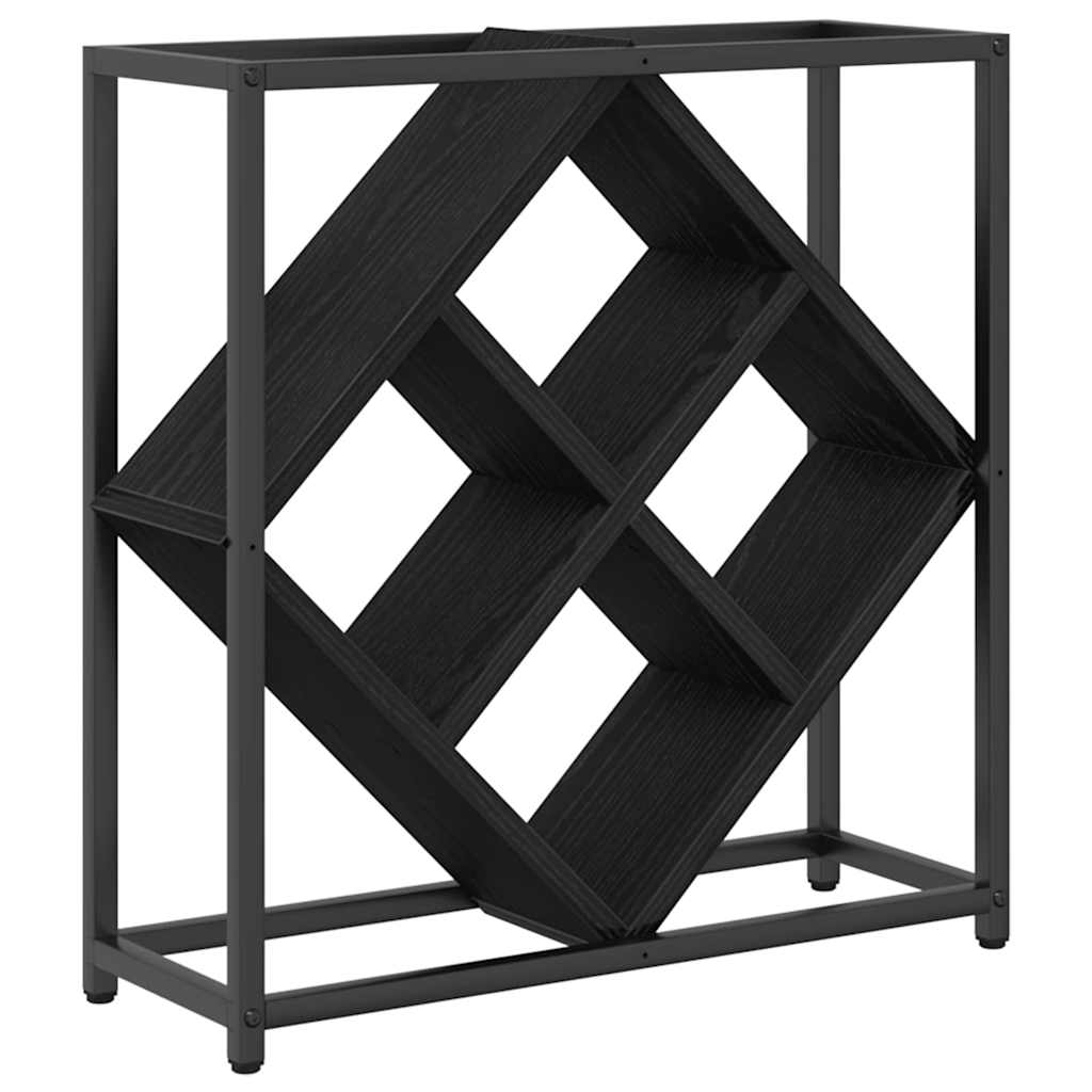 Vinfad Sort eg 51 x 18 x 52,5 cm Konstrueret træ