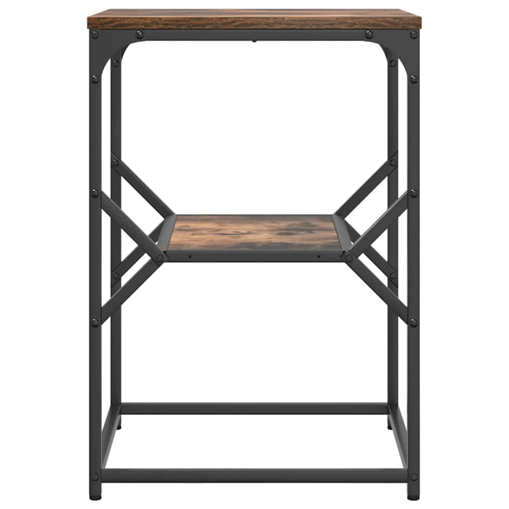 Sidebord Røget eg 41 x 40 x 60 cm Ingeniørtræ og stål