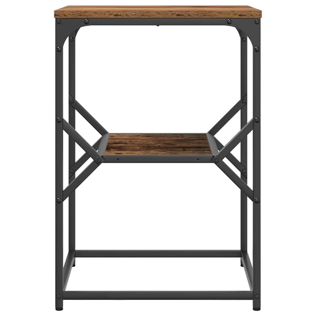 Sidebord Gammelt træ 41 x 40 x 60 cm Ingeniørtræ og stål